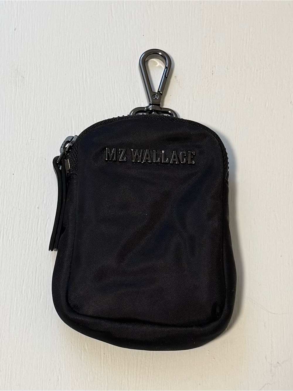 MZ WALLACE Black Bowery Nylon Key Pouch with Clip